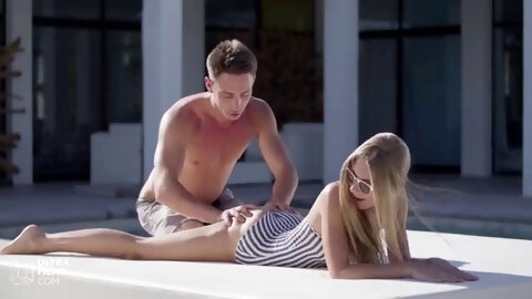 Petite Blonde Takes A Huge Dick In The...