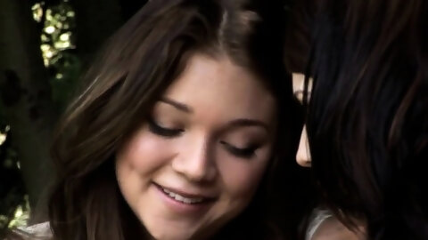 Brunette Lesbian Licks And Fingers Petite...