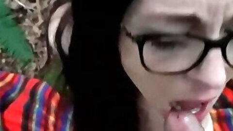 Cuffed Sloppy Bj In The Woods